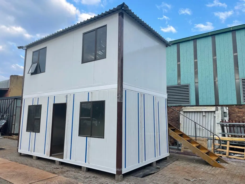 A double-storey modular unit built at the UDRS workshop