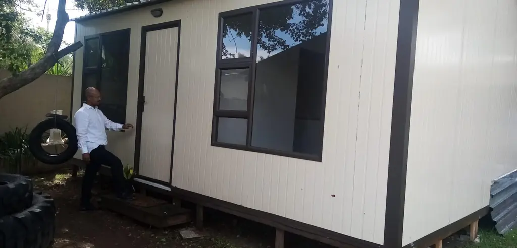 A finished UDRS unit exterior, corner view