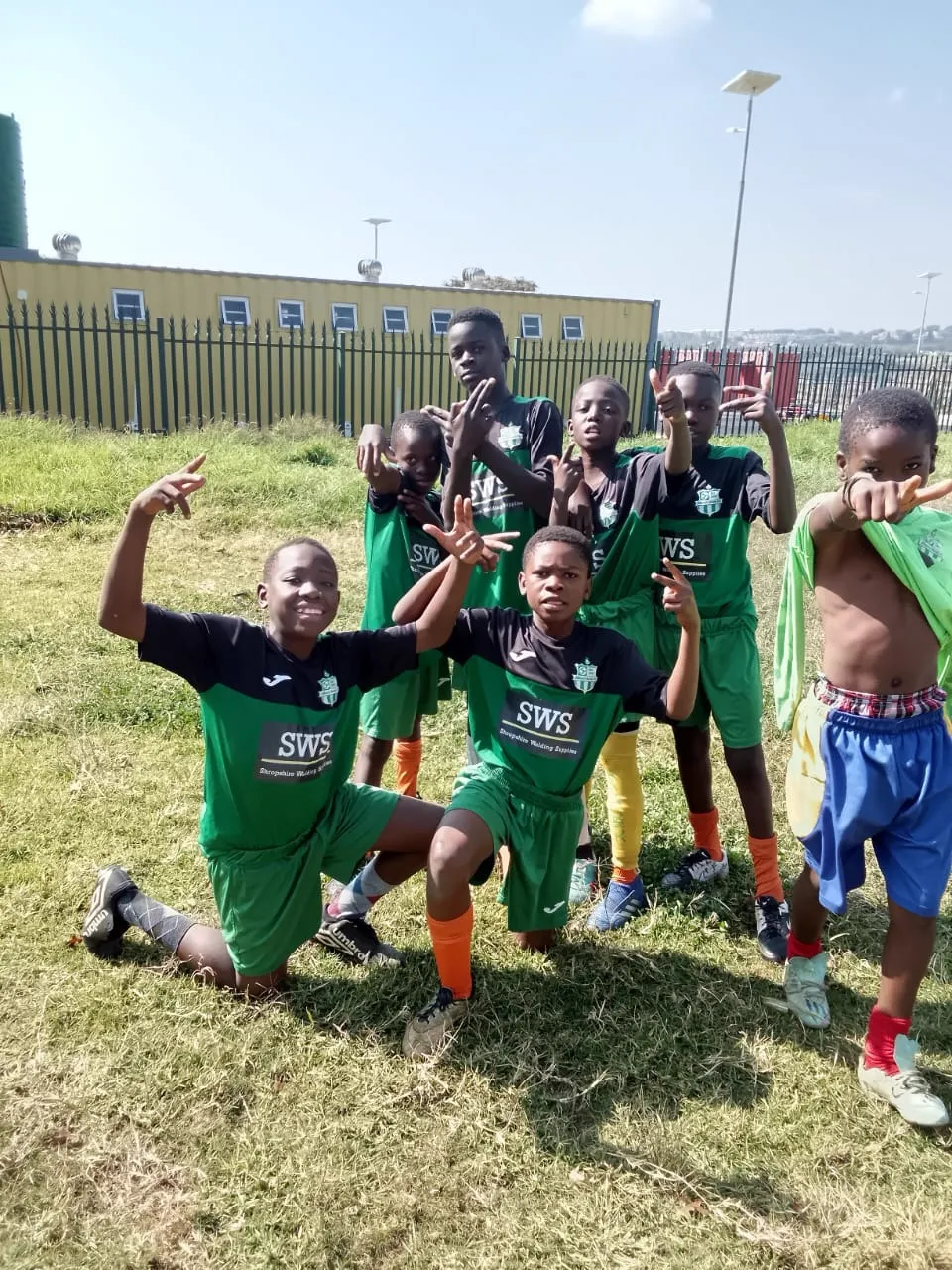 Team celebrating together after a match